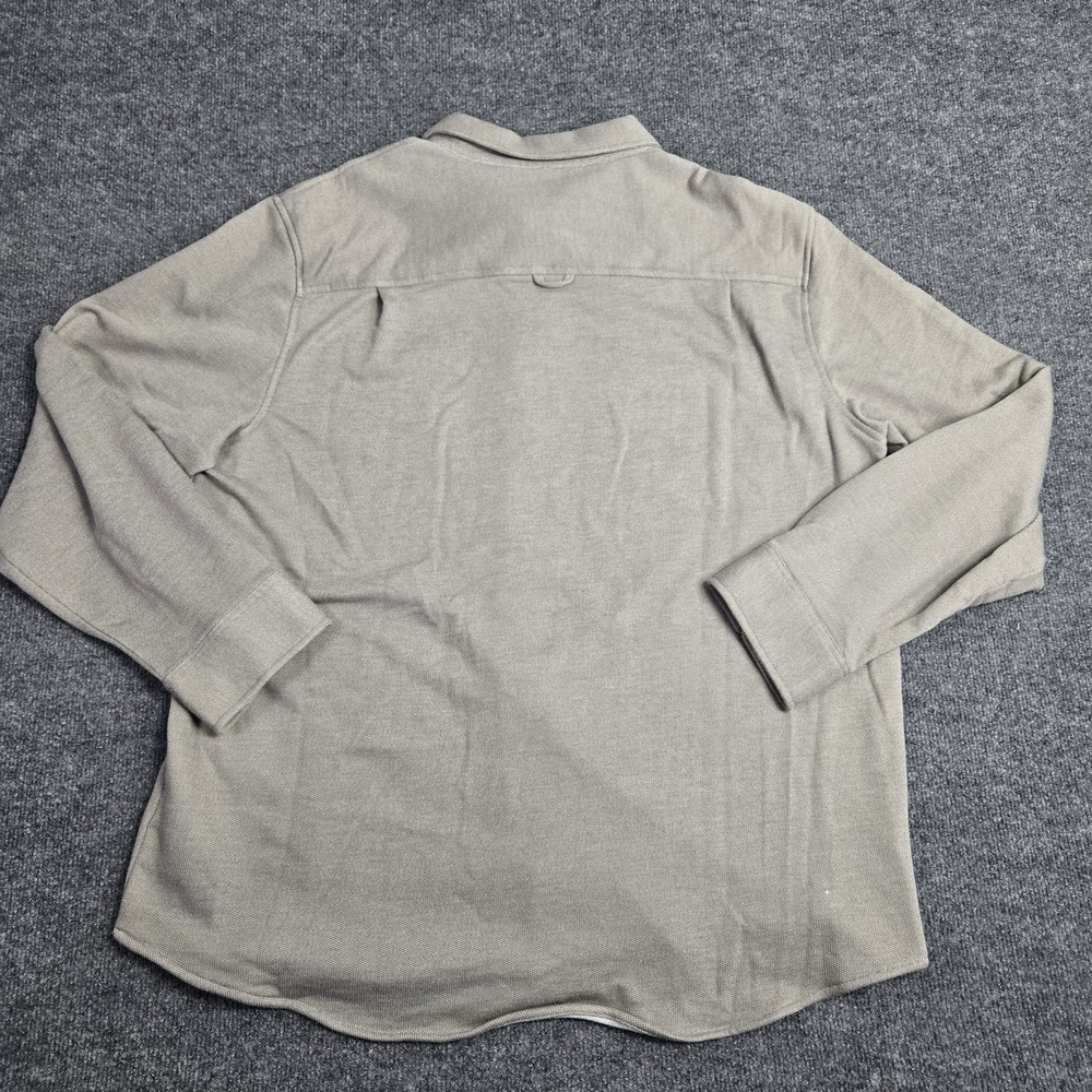 Hurley Men's XXL Shirt Iguana Khaki Button Down Long Sleeve Cotton Textured NWT - Picture 6 of 16